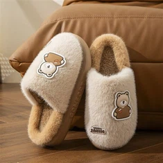 Pantuflas de algodón de felpa para interiores